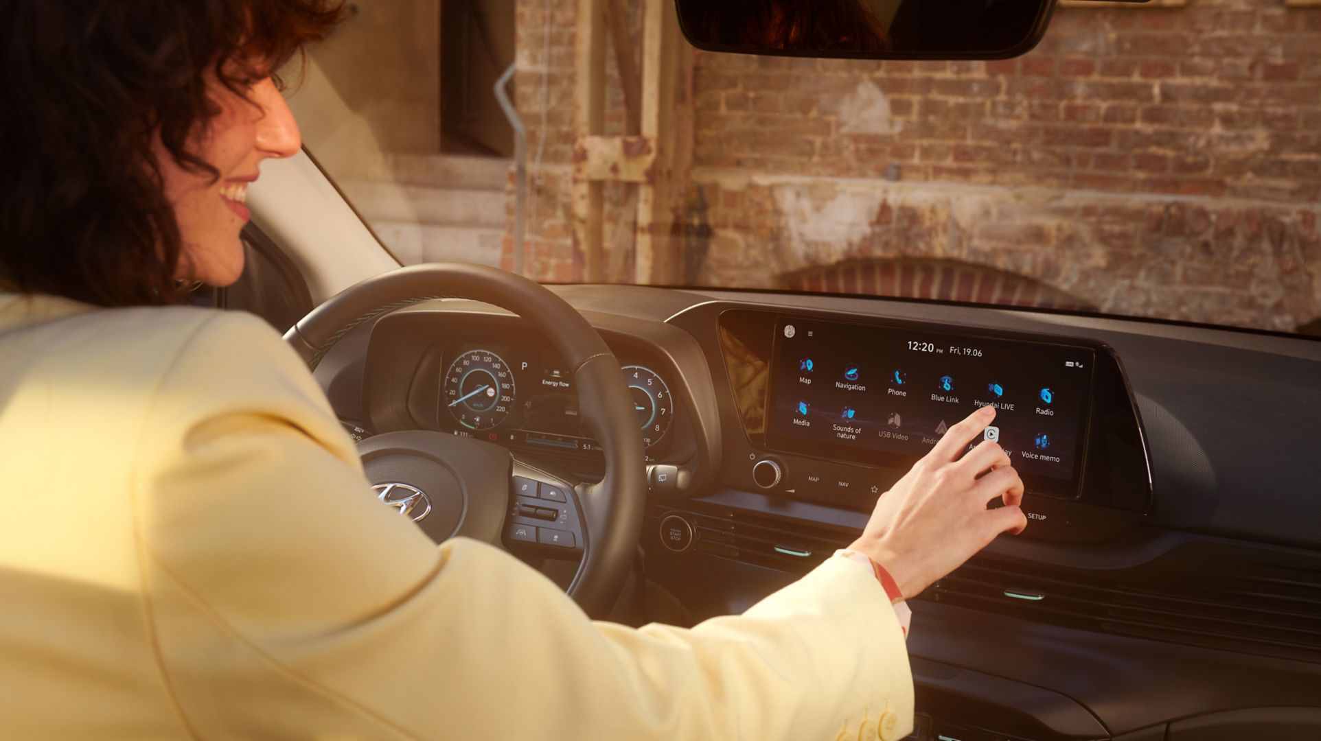 Women using the 10.25" touchscreen in the all-new Hyundai BAYON compact crossover SUV.