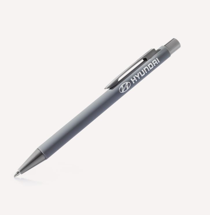Ручка с покрытием софт-тач и лого "hyundai", серая