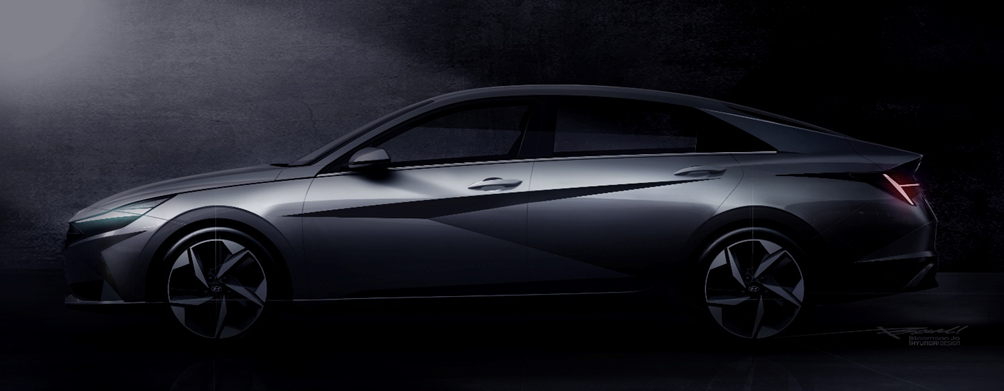 Hyundai Motor показала первые изображения нового седана Hyundai Elantra 2021 модельного года