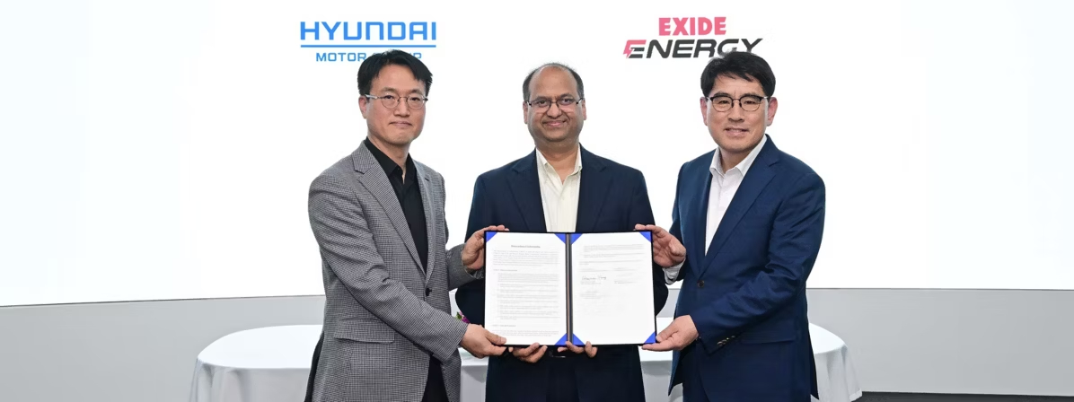 Hyundai Motor и Kia подписали меморандум о стратегическом партнерстве с Exide Energy для локализации производства аккумуляторов для электромобилей в Индии